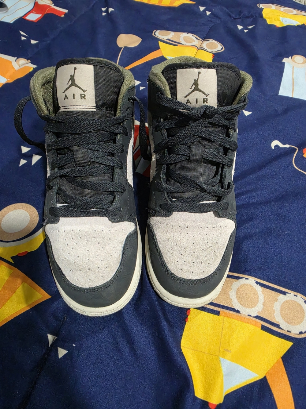 Nike Kids Black and White Mid-Top Sneakers